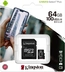 Kingston Canvas Select Plus R100 microSDXC 64GB Kit, UHS-I U1, A1, Class 10