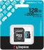 Kingston Canvas Go! Plus Gen4 R200 microSDXC 128GB Kit, UHS-I U3, A2, Class 10