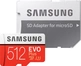 Samsung EVO Plus R100/W90 microSDXC 512GB Kit, UHS-I U3, Class 10