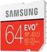 Samsung EVO+ R80/W20 SDXC 64GB, UHS-I, Class 10
