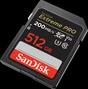 SanDisk Extreme PRO R200/W140 SDXC 512GB, UHS-I U3, Class 10