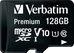 Verbatim Premium 600x R90 microSDXC 128GB Kit, UHS-I U1, Class 10