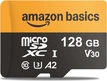 AmazonBasics High Speed R200/W150 microSDXC 128GB Kit, UHS-I U3, ...