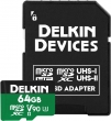 Delkin Power 2000X R300/W250 microSDXC 64GB Kit, UHS-II U3, Class...
