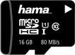 Hama R80 microSDHC 16GB Kit, UHS-I, Class 10