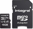 Integral High Speed R100 microSDHC 16GB Kit, UHS-I U1, A1, Class ...