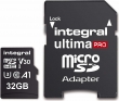Integral Premium High Speed R100/W70 microSDHC 32GB Kit, UHS-I U3...