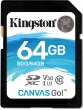 Kingston Canvas Go! R90/W45 SDXC 64GB, UHS-I U3, Class 10