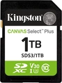 Kingston Canvas Select Plus Gen3 R150 SDXC 1TB, UHS-I U3, A1, Cla...