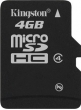 Kingston microSDHC 4GB, Class 4