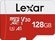 Lexar E-Serie R100/W30 microSDXC 128GB Kit, UHS-I U3, A1, Class 1...