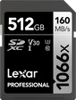 Lexar Professional 1066x Silver Series R160/W120 SDXC 512GB, UHS-I U3, Class 10