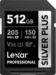 Lexar Professional SILVER PLUS R205/W150 SDXC 512GB, UHS-I U3, Cl...