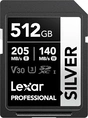 Lexar Professional SILVER R205/W140 SDXC 512GB, UHS-I U3, Class 1...