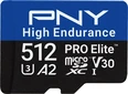 PNY Pro Elite High Endurance R100/W90 microSDXC 512GB Kit, UHS-I ...