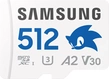 Samsung PRO Plus R180/W130 microSDXC 512GB Sonic the Hedgehog Kit, UHS-I U3, A2, Class 10