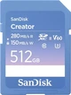 SanDisk Creator R280/W150 SDXC 512GB, UHS-II U3, Class 10