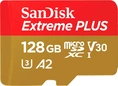 SanDisk Extreme PLUS R200/W90 microSDXC 128GB Kit, UHS-I U3, A2, ...