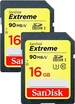 SanDisk Extreme HD Video R90/W40 SDHC 16GB, UHS-I U3, Class 10, 2...