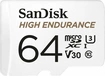 SanDisk High Endurance R100/W40 microSDXC 64GB Kit, UHS-I U3, Cla...