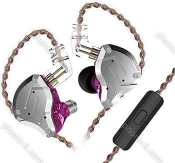 KZ ZS10 Pro with microphone purple
