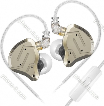 KZ ZSN Pro 2 with microphone silver