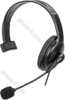 Manhattan Mono USB headset with reversible microphone