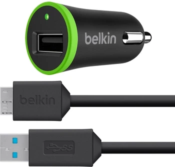 Belkin зарядка в машину + USB cable, 1x USB, 2.1A