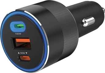 Sandberg зарядка в машину 3in1 130W USB-C PD black