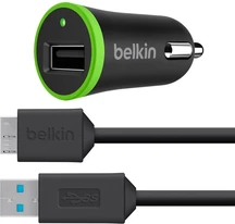 Belkin зарядка в машину + USB cable, 1x USB, 2.1A