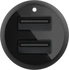 Belkin BoostCharge Dual USB-A зарядка в машину 24W + USB-A to micro USB black
