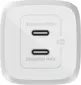 Belkin BoostCharge Pro USB-C-GaN charger with two connectors and PPS (45W) white