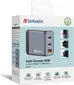 Verbatim 65W GaN charger with 3 connectors grey