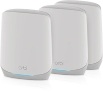 Netgear Orbi Wi-Fi 6, 760 Serie RBK763S, AX5400, Router und 2x Repeater Set, 3er-Bundle