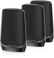Netgear Orbi Wi-Fi 6E, 960 series, AXE11000, RBKE963B, black, Router and 2x satellite set, 3er-Bundle